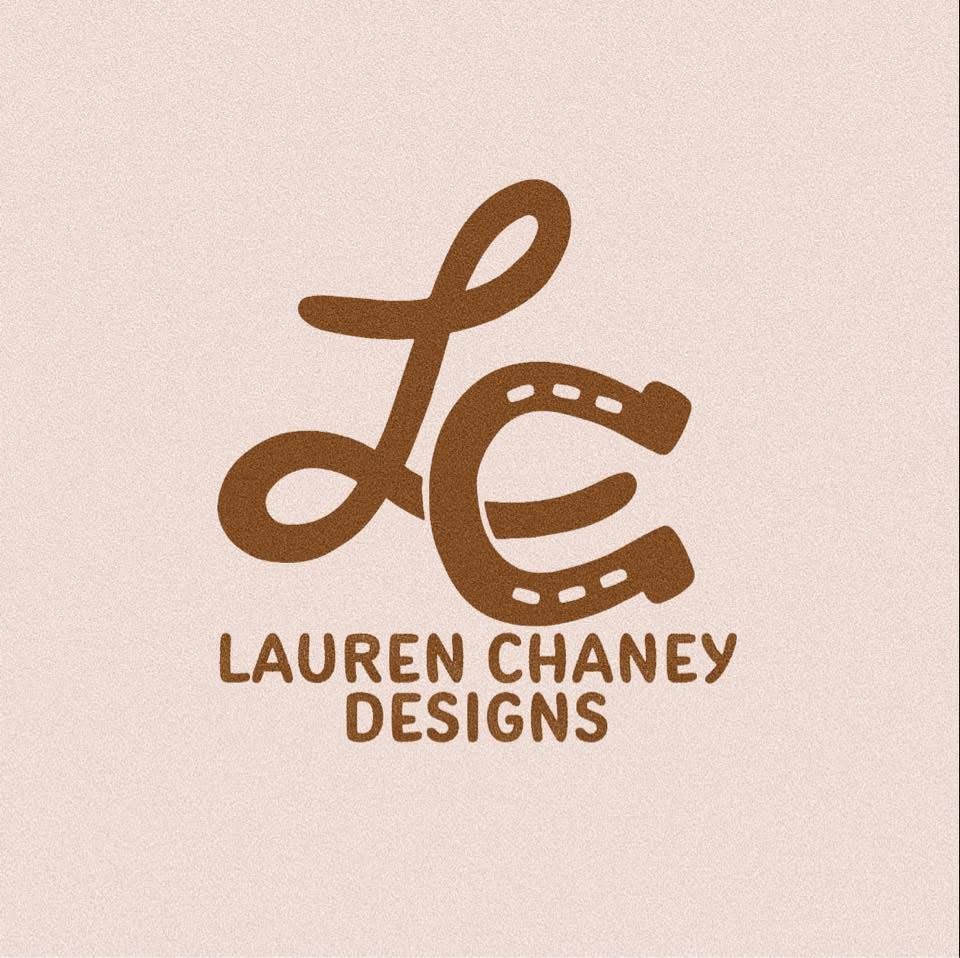 Logo with stylized 'L' and 'C' letters, and text 'LAUREN CHANEY DESIGNS' below, in brown on light background.