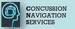 Logo with a stylized head and brain, and text reading 'Concussion Navigation Services'
